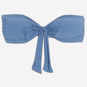 Bandeau tie front bikini top